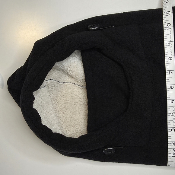 Black Fleece Ski Face Mask with Lining Size XS Unisiex - Picture 6 of 10